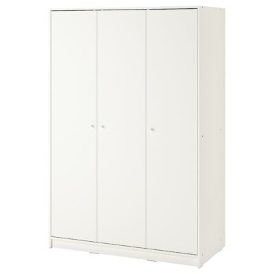 KLEPPSTAD Armoire 3 portes, blanc, 117x176 cm
