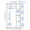 KLEPPSTAD Armoire 3 portes, blanc, 117x176 cm – Image 3