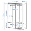 KLEPPSTAD Armoire à portes coulissantes, blanc, 117x176 cm – Image 6