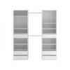 Kit dressing 2 colonnes + 2 penderies + 6 tiroirs Décor blanc - L 177 x P 48 H 200,2 cm – Image 2