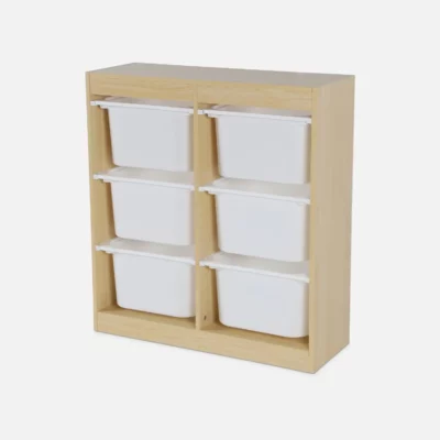 Meuble de rangement enfant 6 bacs de rangement – Image 9