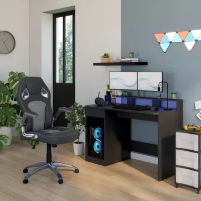 Fauteuil de bureau Carbon Noir et gris – Image 3