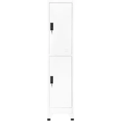 Armoire à casiers Blanc 38x45x180 cm Acier – Image 3