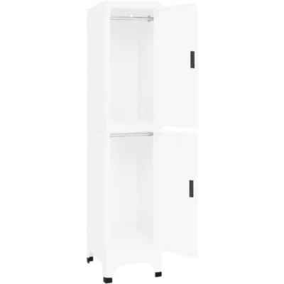 Armoire à casiers Blanc 38x45x180 cm Acier – Image 4