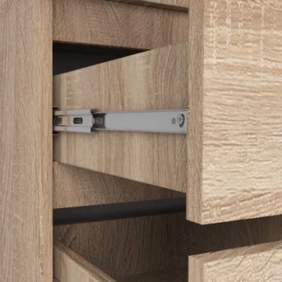 Armoire AKORD S90 avec miroir Chêne Sonoma 90 cm 2 portes 2 tiroirs façade Chêne Sonoma 4 étagères 90x51x180 cm – Image 4