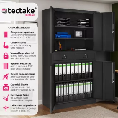 Armoire de classement en métal Verrouillable – Image 2