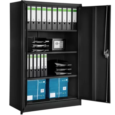 Armoire de classement en métal Verrouillable, deux clés incluses Hauteur 140 cm