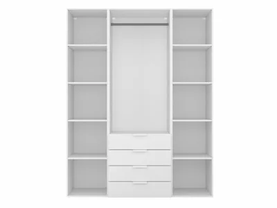 Dressing blanc 4 tiroirs GoodHome Atomia H. 225 x L. 175 x P. 58 cm