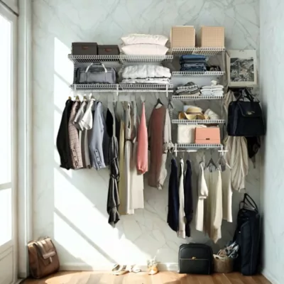 Dressing crémaillères modulables blanc 40 pièces 1,81x1,22M en kit – Image 2
