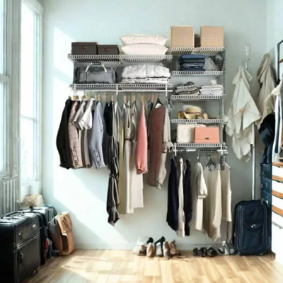 Dressing crémaillères modulables blanc 40 pièces 1,81x1,22M en kit – Image 3