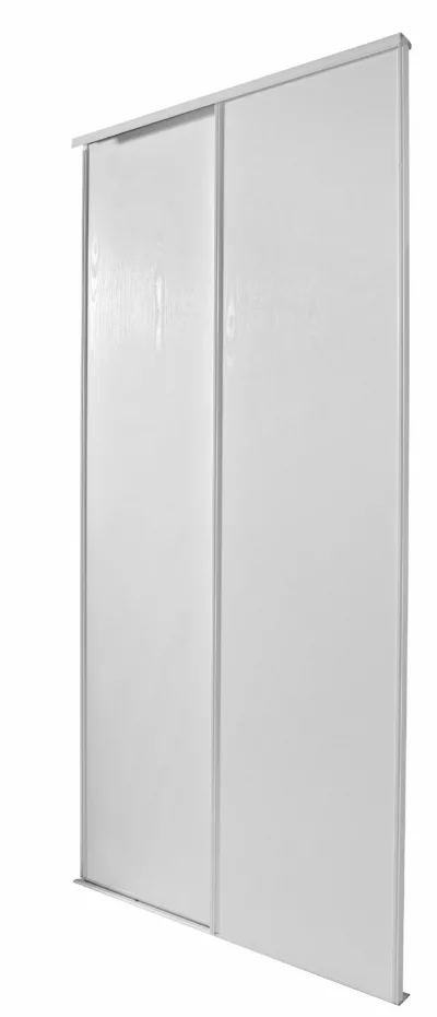 Portes de placard coulissantes blanches effet bois GoodHome Romero H. 250 x l. 75 cm, 2 portes – Image 2