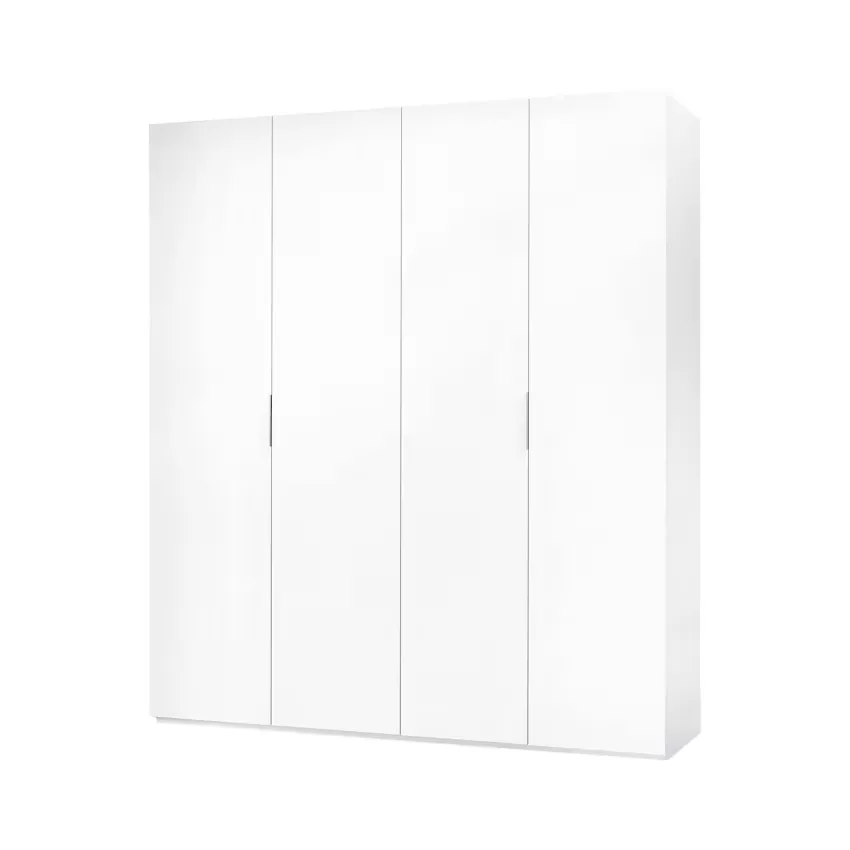 Knoxville - Grande Armoire effet bois blanc 180x52 cm