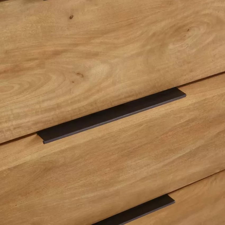 Metropolis - Commode double 6 tiroirs en bois de manguier massif L140 – Image 5