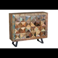 Diamante reciclado – Commode en bois recyclé multicolore