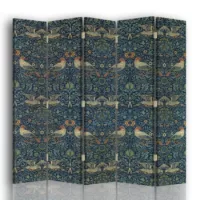 Paravent – Cloison Bird – William Morris 180x170cm (5 volets)
