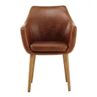 Davis – Fauteuil vintage marron