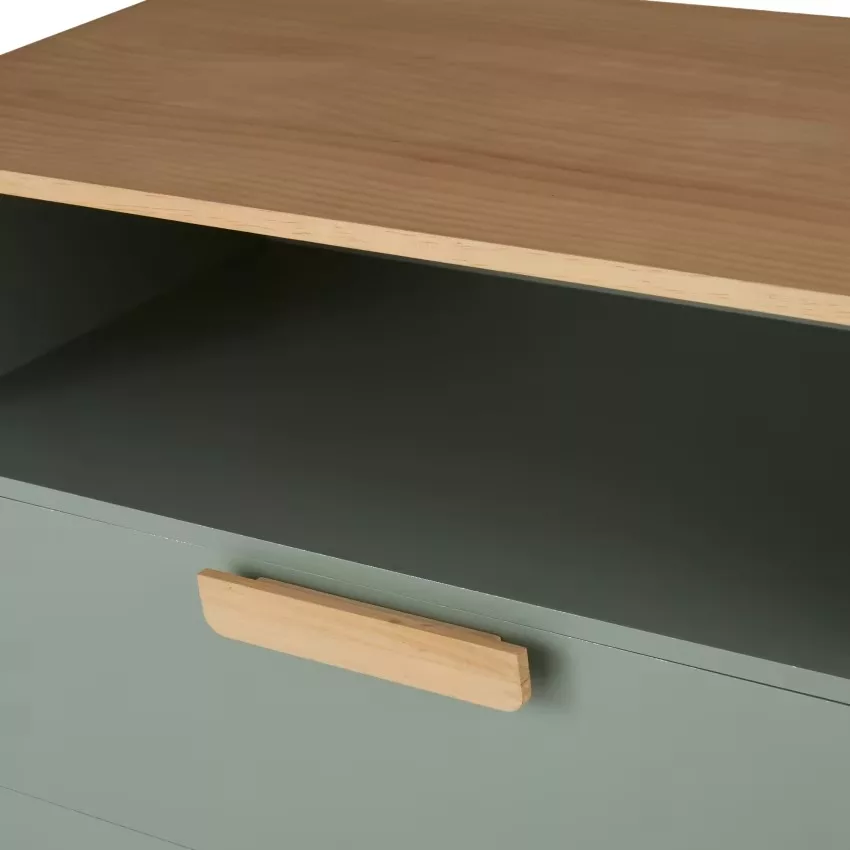 Oliver - Commode 1 niche 2 tiroirs bicolore L90 – Image 8