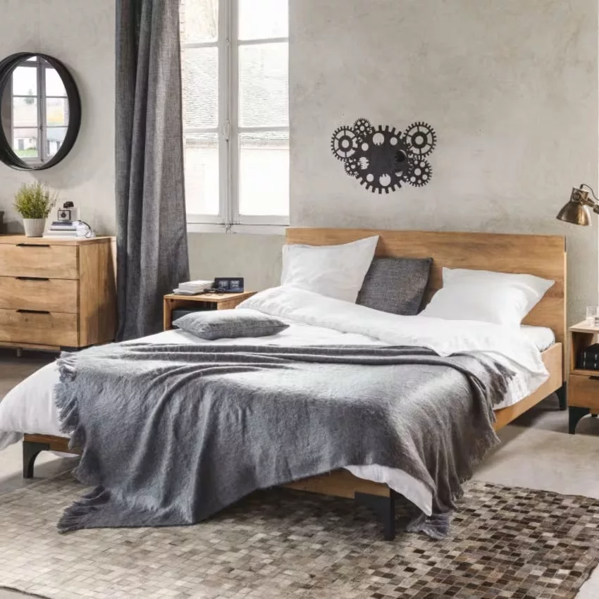 Metropolis - Commode double 6 tiroirs en bois de manguier massif L140 – Image 10