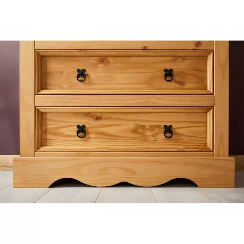 Tequila - Commode 3 tiroirs en bois massif, coloris naturel – Image 14