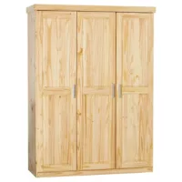 Cali – Armoire 3 portes bois massif naturel