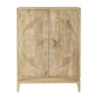 Pendjab – Armoire 2 portes gravée L100