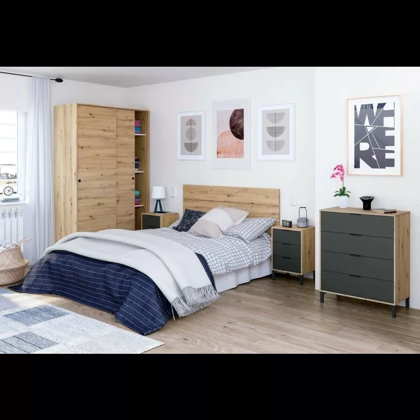 Adrenalin - Armoire effet bois beige 120x50 cm – Image 17