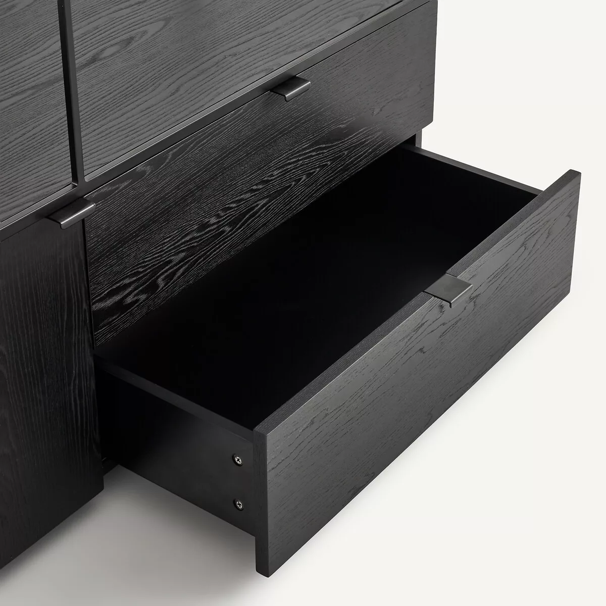 Dressing ouvert en métal fer et MDF plaqué orme ou laqué, KOLYA – Image 5