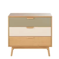 Fjord – Commode 3 tiroirs tricolore L91