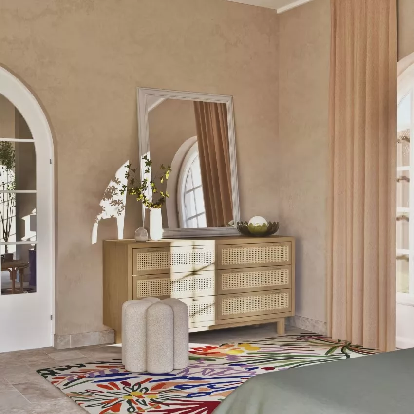 Maisons du Monde Canopy - Commode double 6 tiroirs et cannage en rotin L150 – Image 15