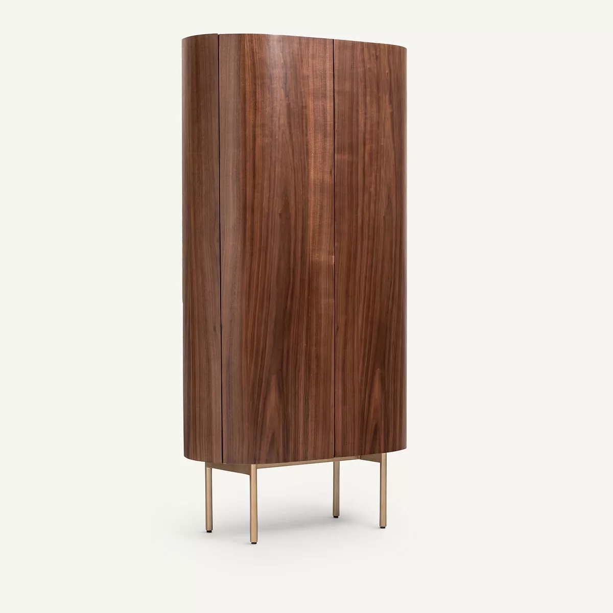 Armoire noyer, plaqué et cuir, Aslen – Image 4