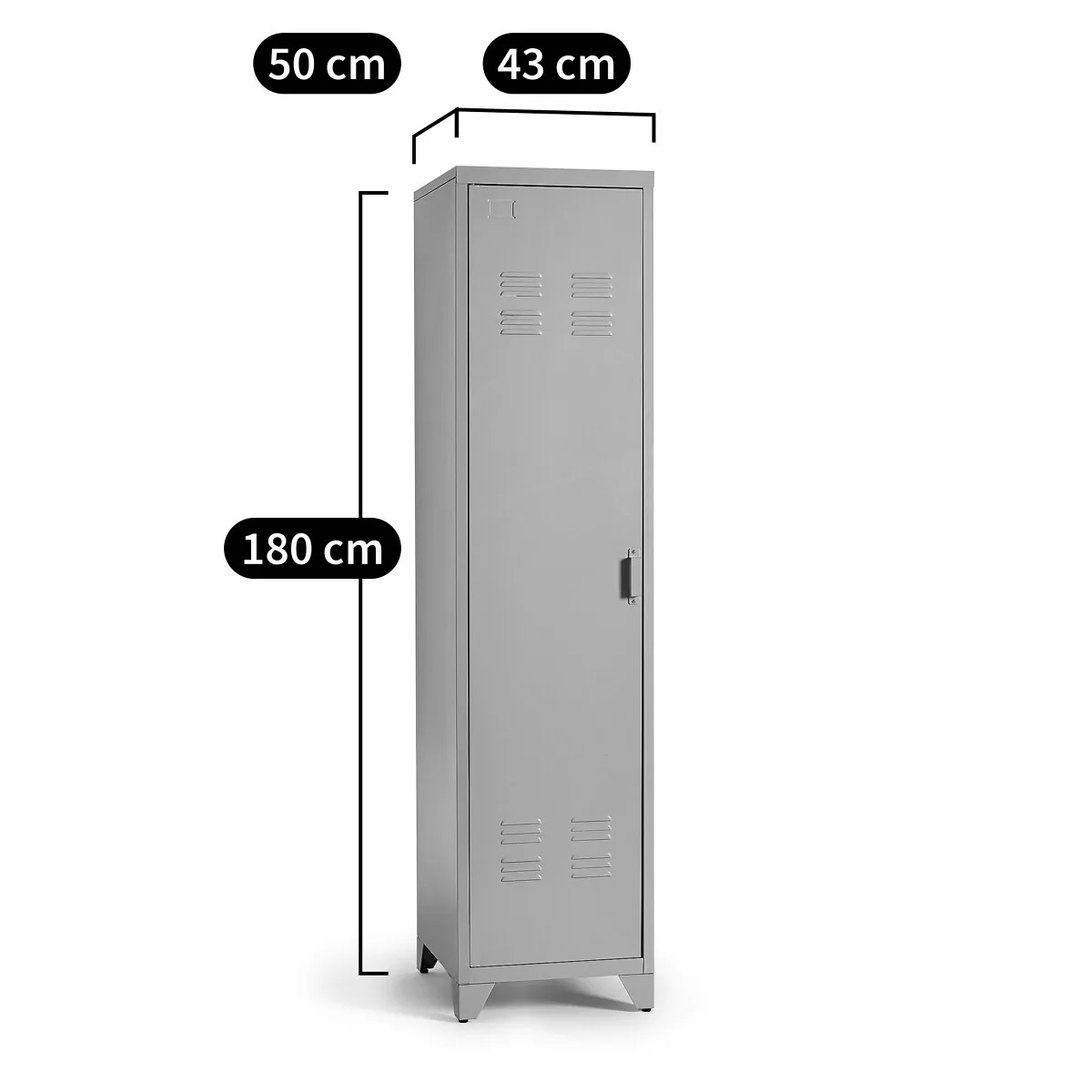 Armoire vestiaire américain métal acier, Hiba – Image 9