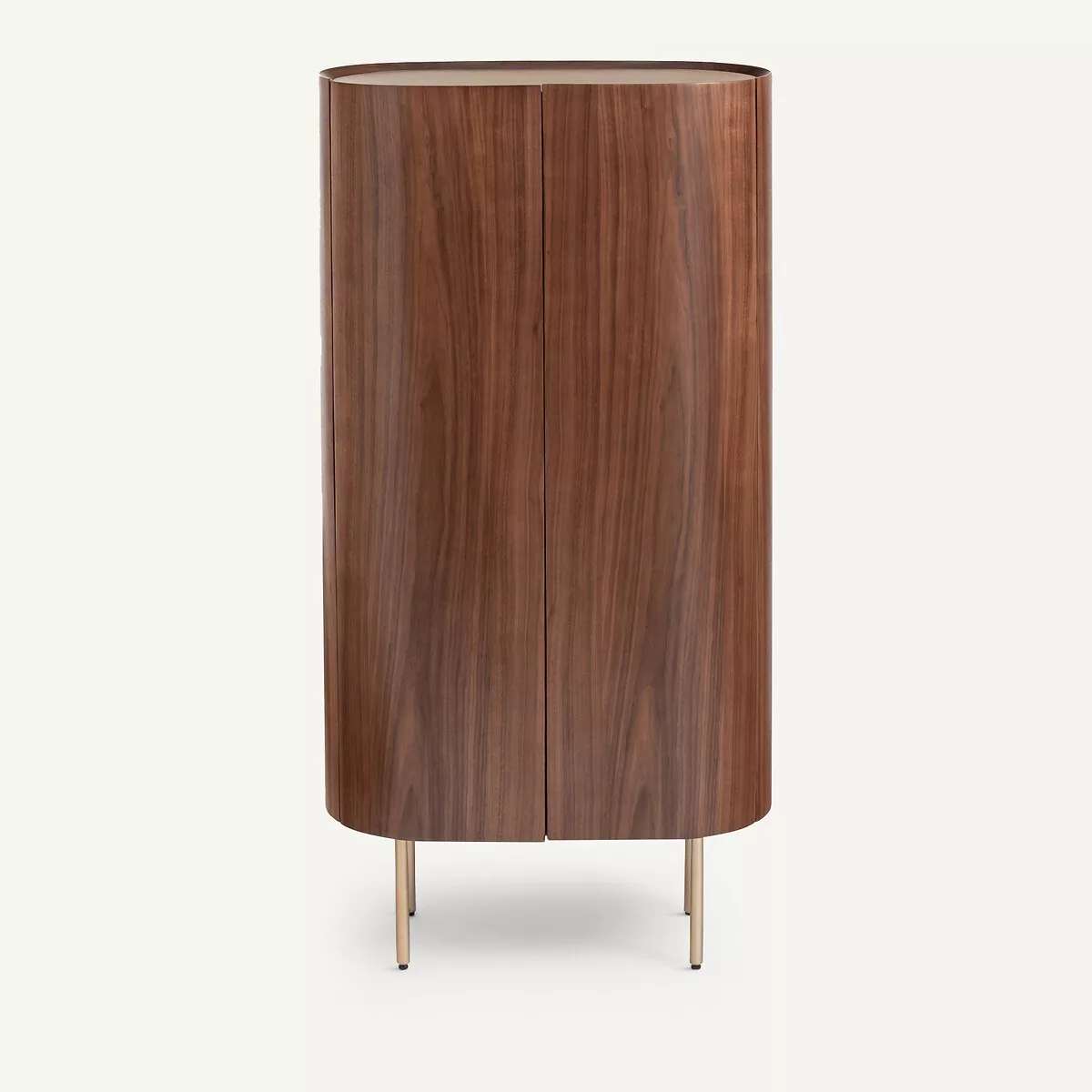 Armoire noyer, plaqué et cuir, Aslen – Image 5