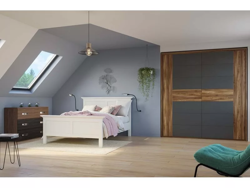 Lit simple 140x190 cm HARLINGTON coloris Gris – Image 11