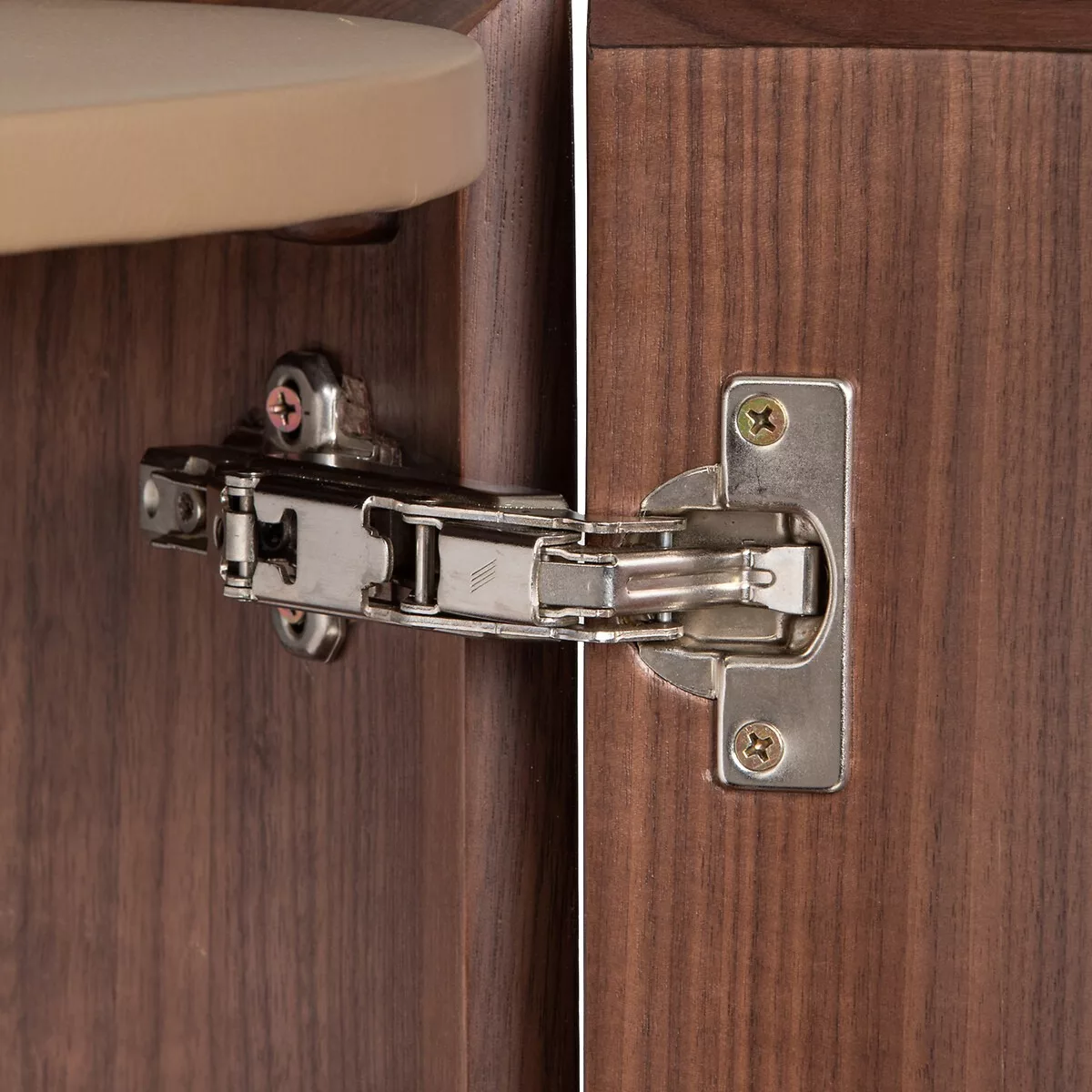 Armoire noyer, plaqué et cuir, Aslen – Image 8