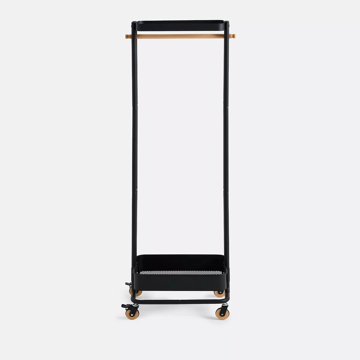 Portant à roulettes en fer et hévéa, Tania – Image 11