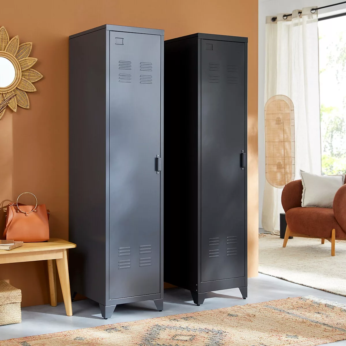 Armoire vestiaire américain métal acier, Hiba – Image 11