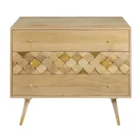 Salome – Commode 3 tiroirs en manguier massif L95