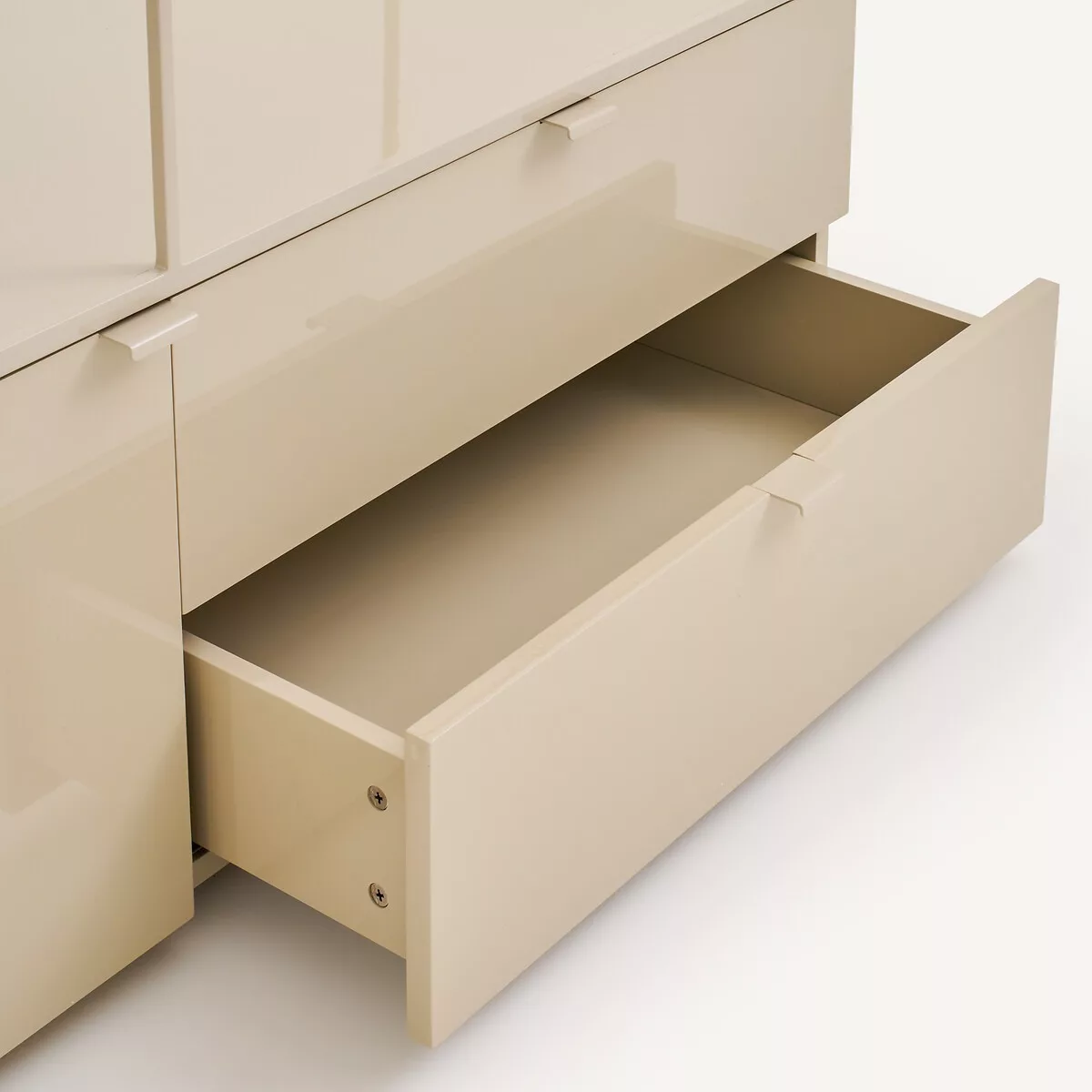 Dressing ouvert en métal fer et MDF plaqué orme ou laqué, KOLYA – Image 13