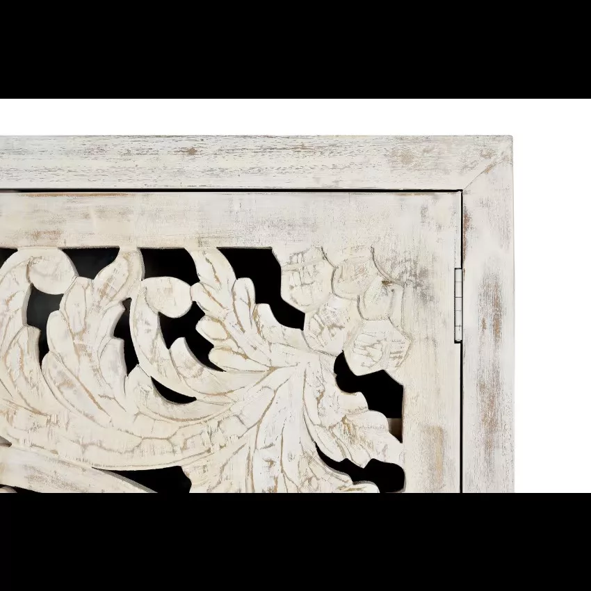 Mykonos - Vitrine en manguier et pieds en métal blanc vieilli – Image 6