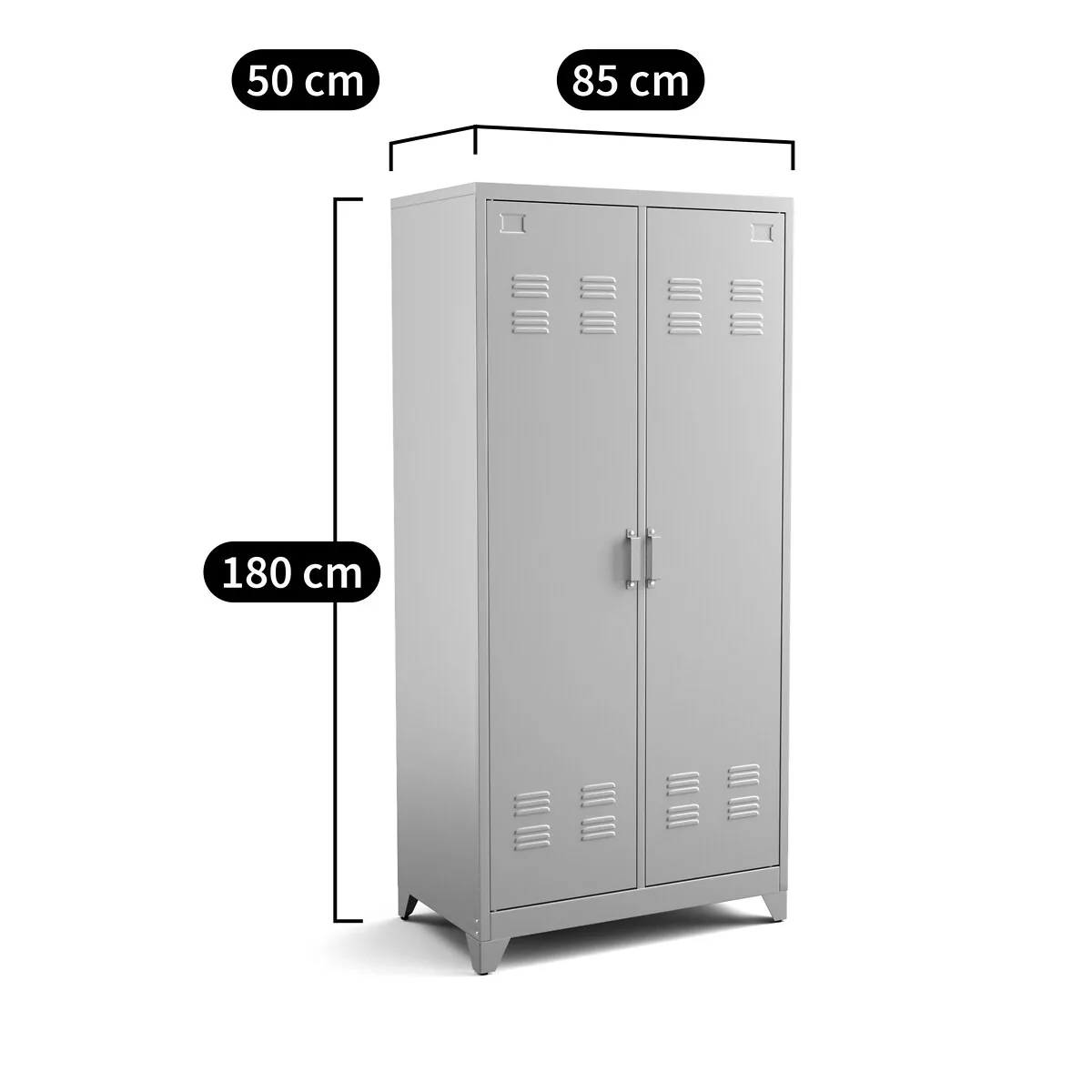 Armoire 2 portes en métal acier, Hiba – Image 9
