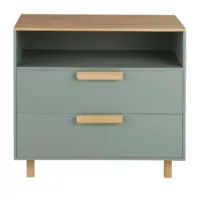 Oliver – Commode 1 niche 2 tiroirs bicolore L90
