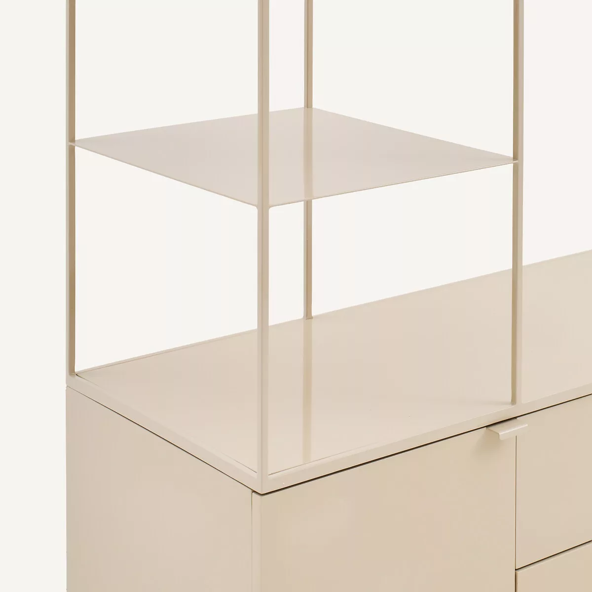 Dressing ouvert en métal fer et MDF plaqué orme ou laqué, KOLYA – Image 14