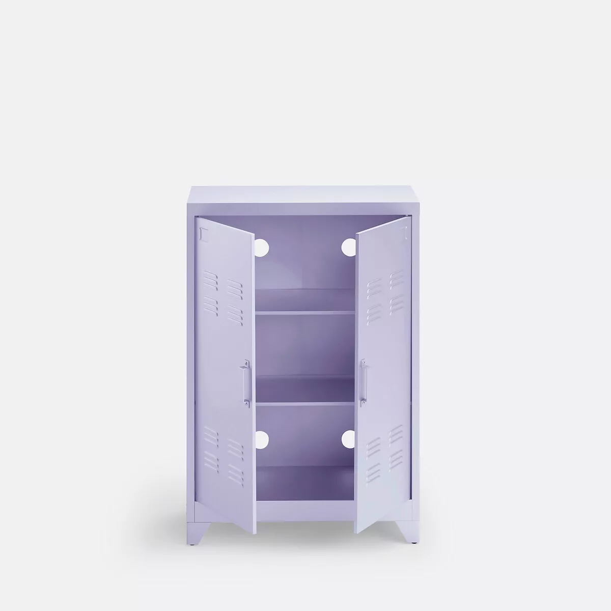 Armoire basse 2 portes en métal acier, Hiba – Image 16