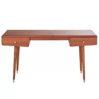 Bureau 2 tiroirs en bois d&rsquo;acacia