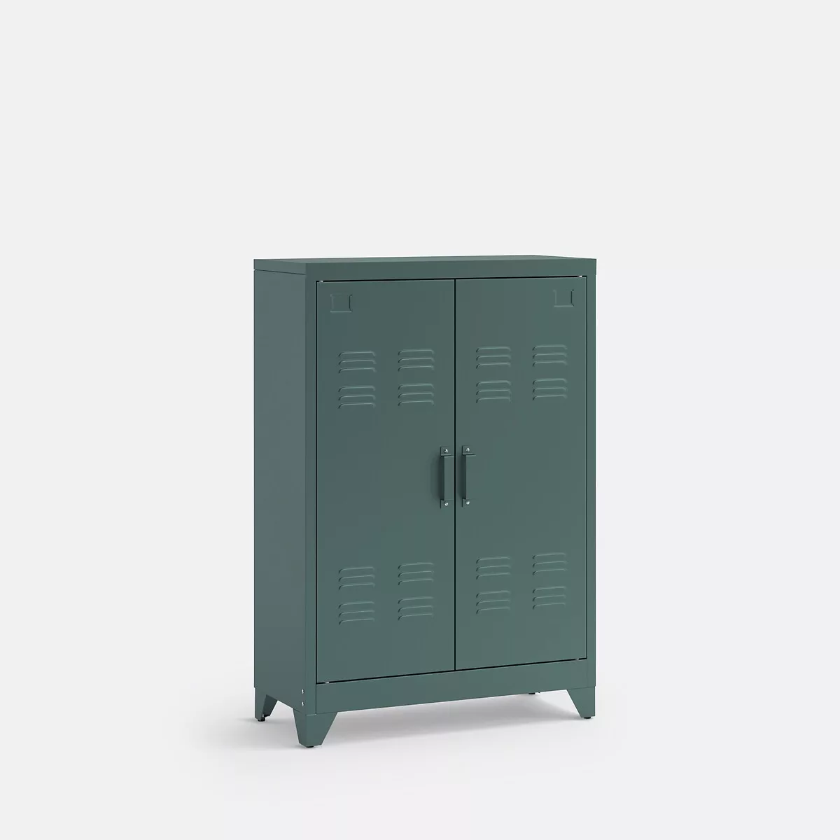 Armoire basse 2 portes en métal acier, Hiba – Image 18