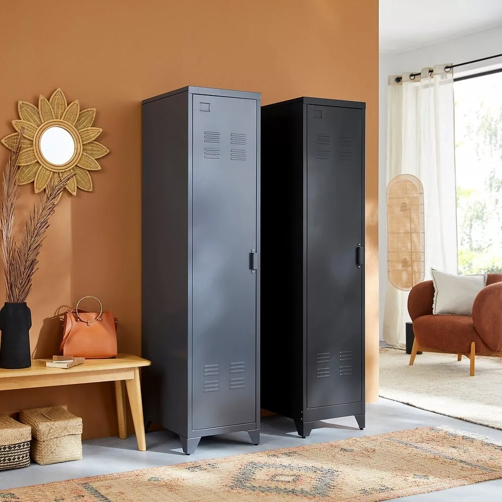 Armoire vestiaire américain métal acier, Hiba – Image 3