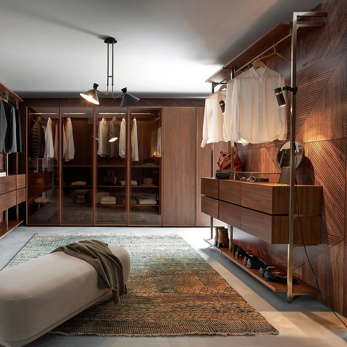 Lot de 2 étagères L110cm plaqué noyer, Johanez – Image 6