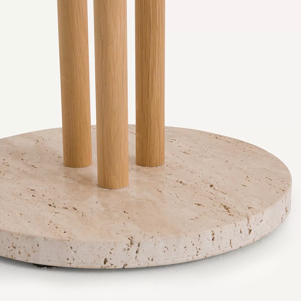 Porte-manteau anneaux chêne et travertin, Nayati – Image 8