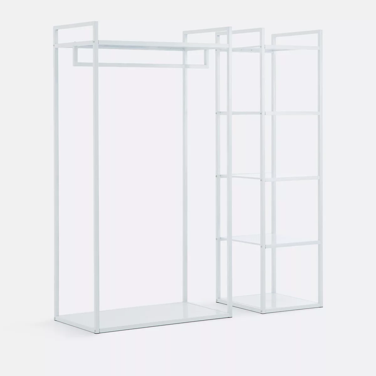 Module de dressing bas en métal acier, 5 étagères, ENIDE – Image 8