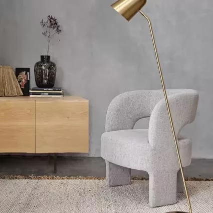 Magnus - Buffet enfilade vintage 4 portes en bois de chêne massif L220 – Image 12